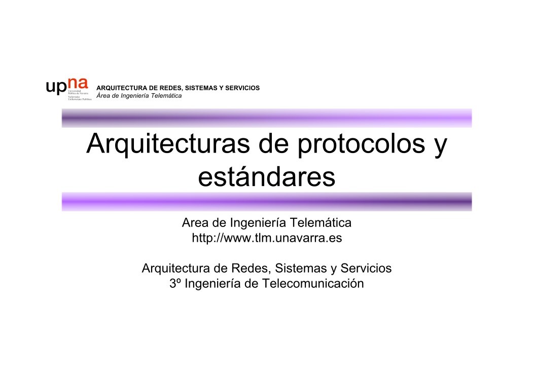 Imágen de pdf Arquitecturas de protocolos y estándares