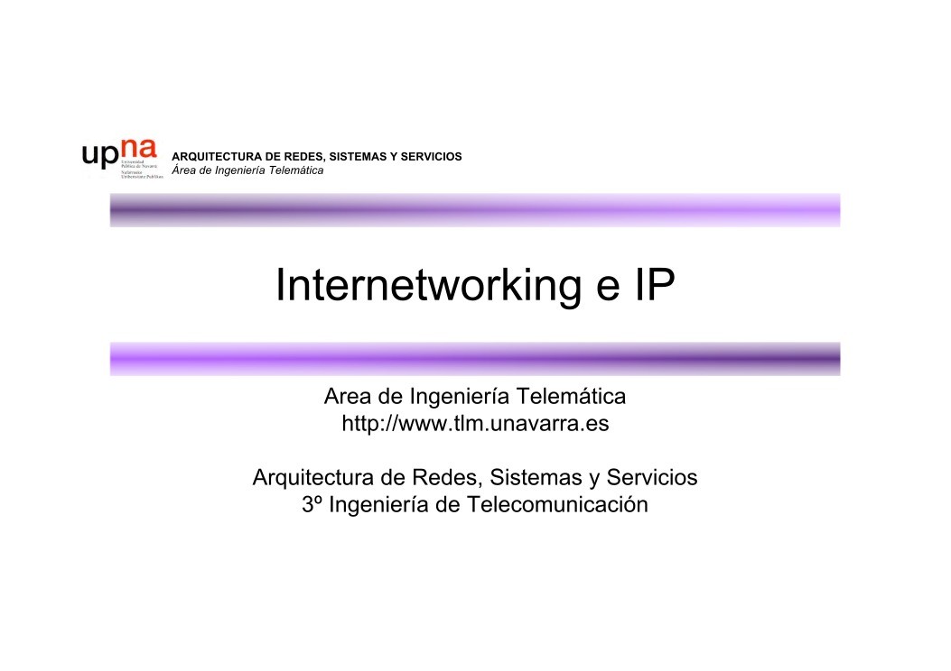 Imágen de pdf Internetworking e IP