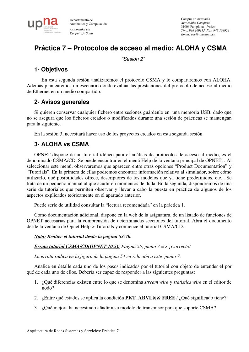 Imágen de pdf Práctica 7 – Protocolos de acceso al medio: ALOHA y CSMA