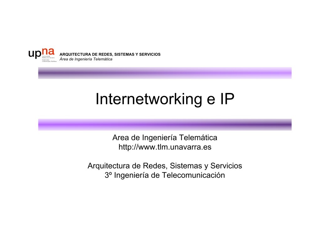 Imágen de pdf Internetworking e IP