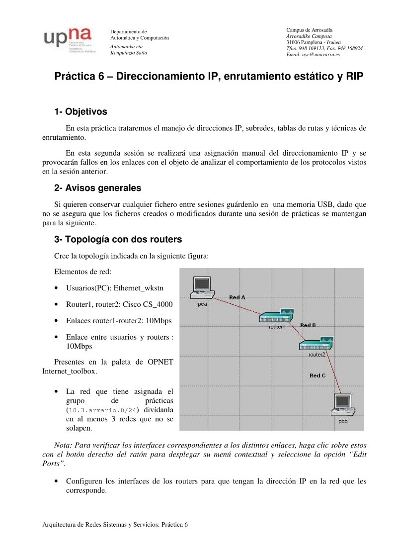 Imágen de pdf Práctica 6 – Direccionamiento IP, enrutamiento estático y RIP