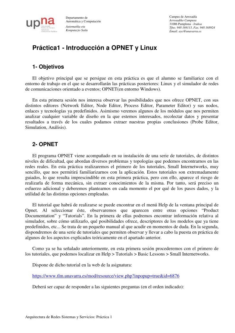 Imágen de pdf Práctica1 - Introducción a OPNET y Linux