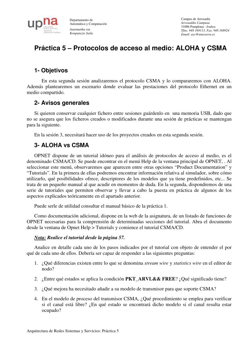 Imágen de pdf Práctica 5 – Protocolos de acceso al medio: ALOHA y CSMA