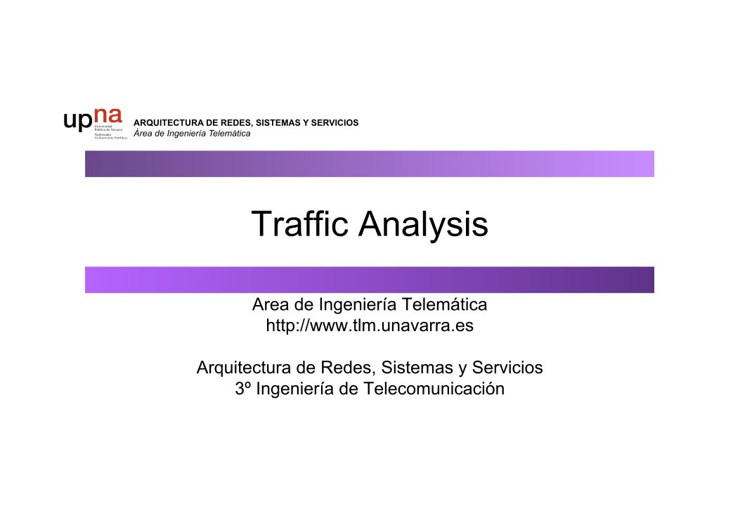 Imágen de pdf Traffic Analysis