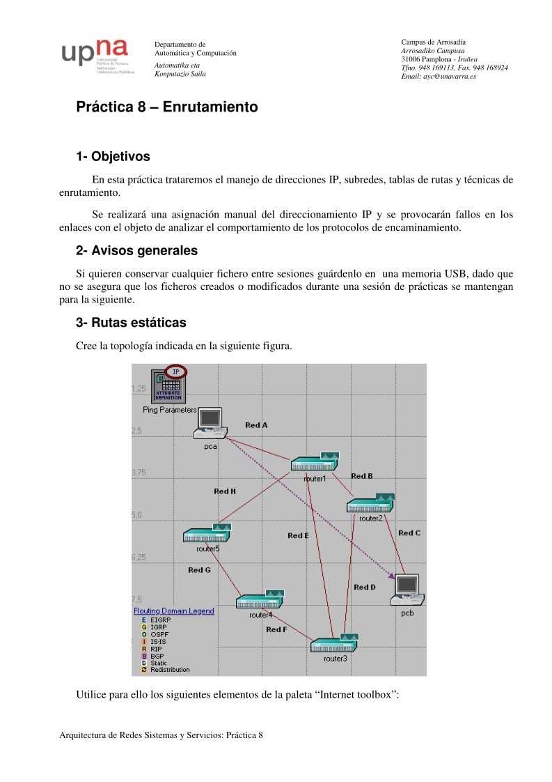 Imágen de pdf Práctica 8 – Enrutamiento