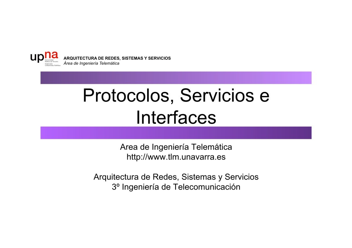 Imágen de pdf Protocolos, Servicios e Interfaces