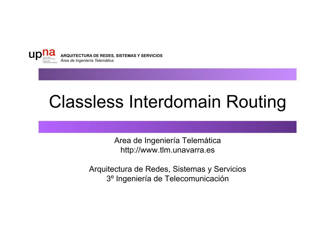 Imágen de pdf Classless Interdomain Routing