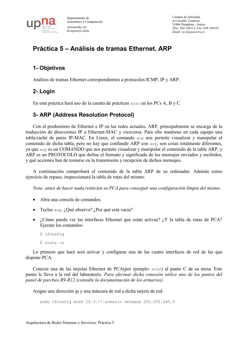 Imágen de pdf Práctica 5 – Análisis de tramas Ethernet. ARP