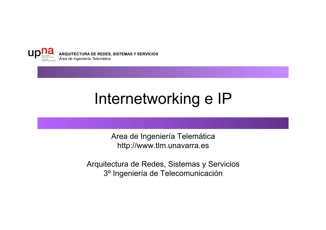 Imágen de pdf Internetworking e IP