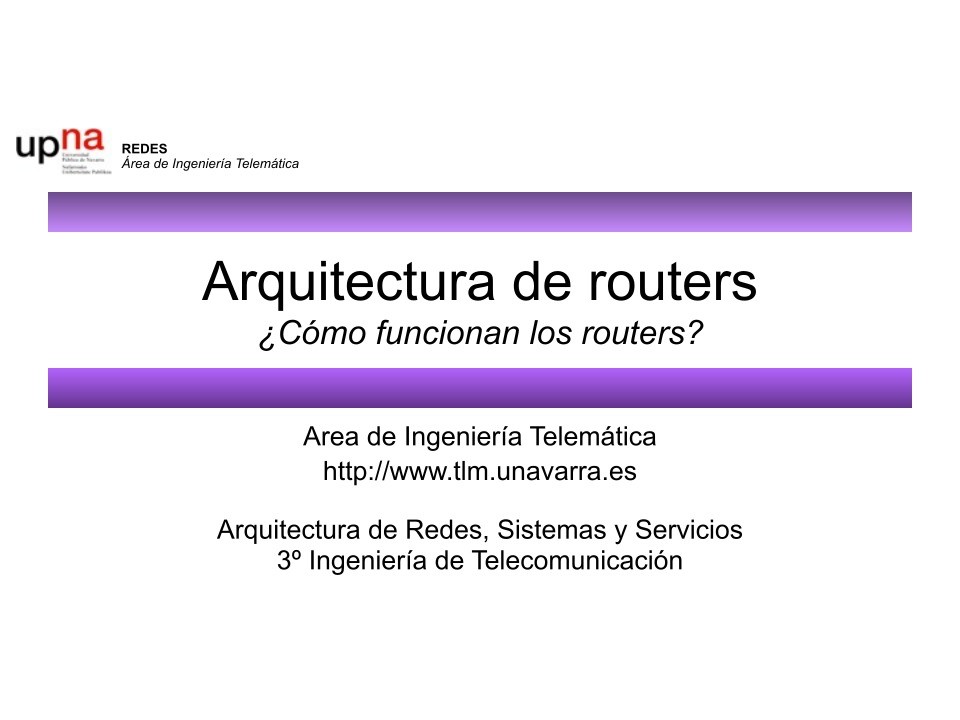 Imágen de pdf Arquitectura de routers ¿Cómo funcionan los routers?