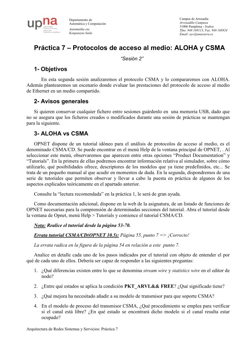 Imágen de pdf Práctica 7 – Protocolos de acceso al medio: ALOHA y CSMA
