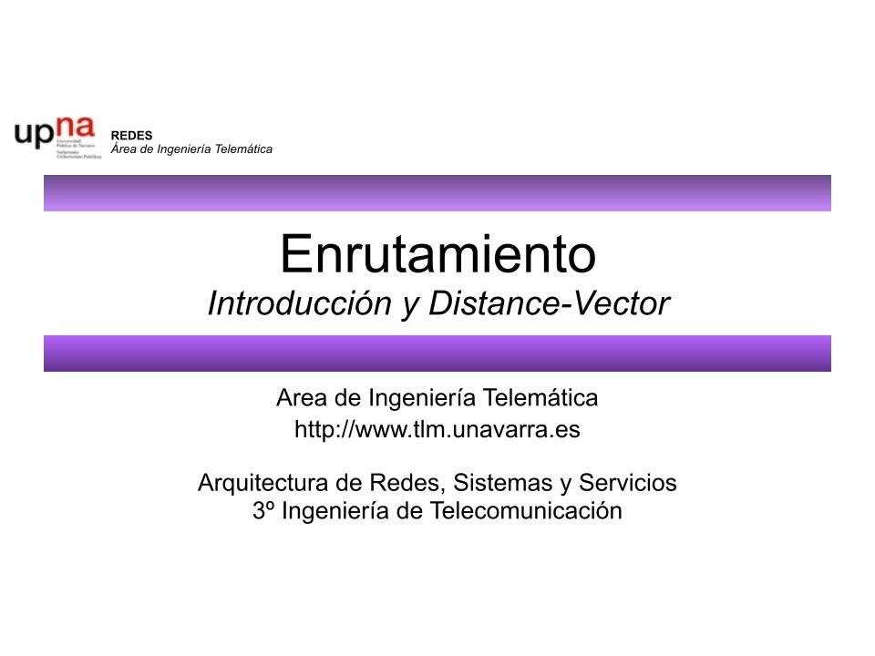 Imágen de pdf Enrutamiento Introducción y Distance-Vector