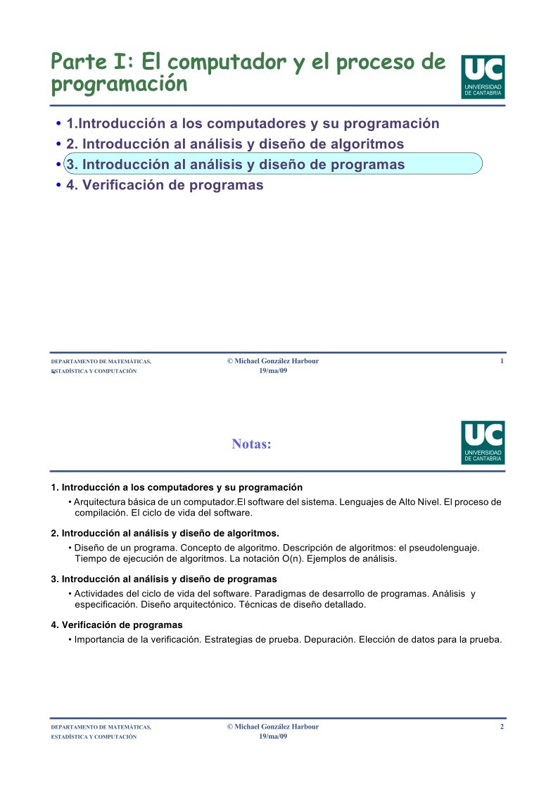 Imágen de pdf Parte I: El computador y el proceso de programación - 3. Introducción al análisis y diseño de programas