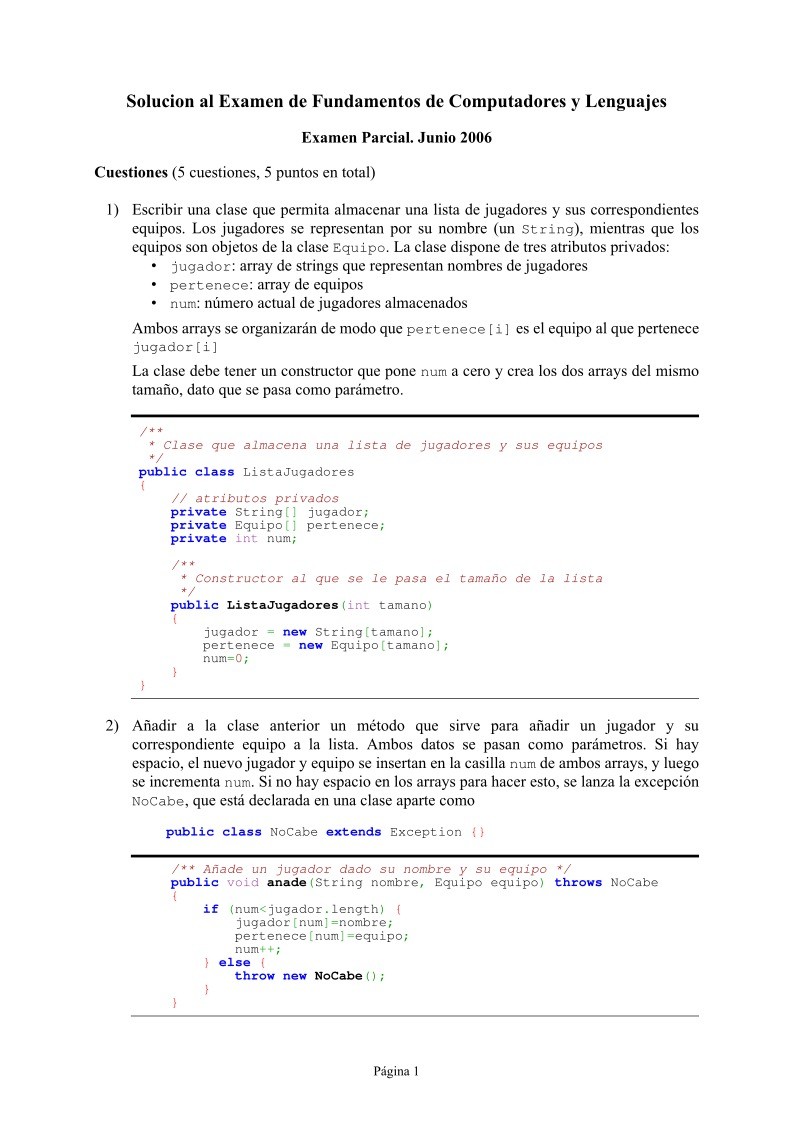 Imágen de pdf Solucion al Examen de Fundamentos de Computadores y Lenguajes