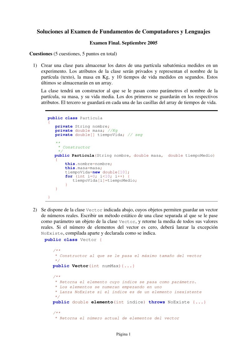 Imágen de pdf Soluciones al Examen de Fundamentos de Computadores y Lenguajes