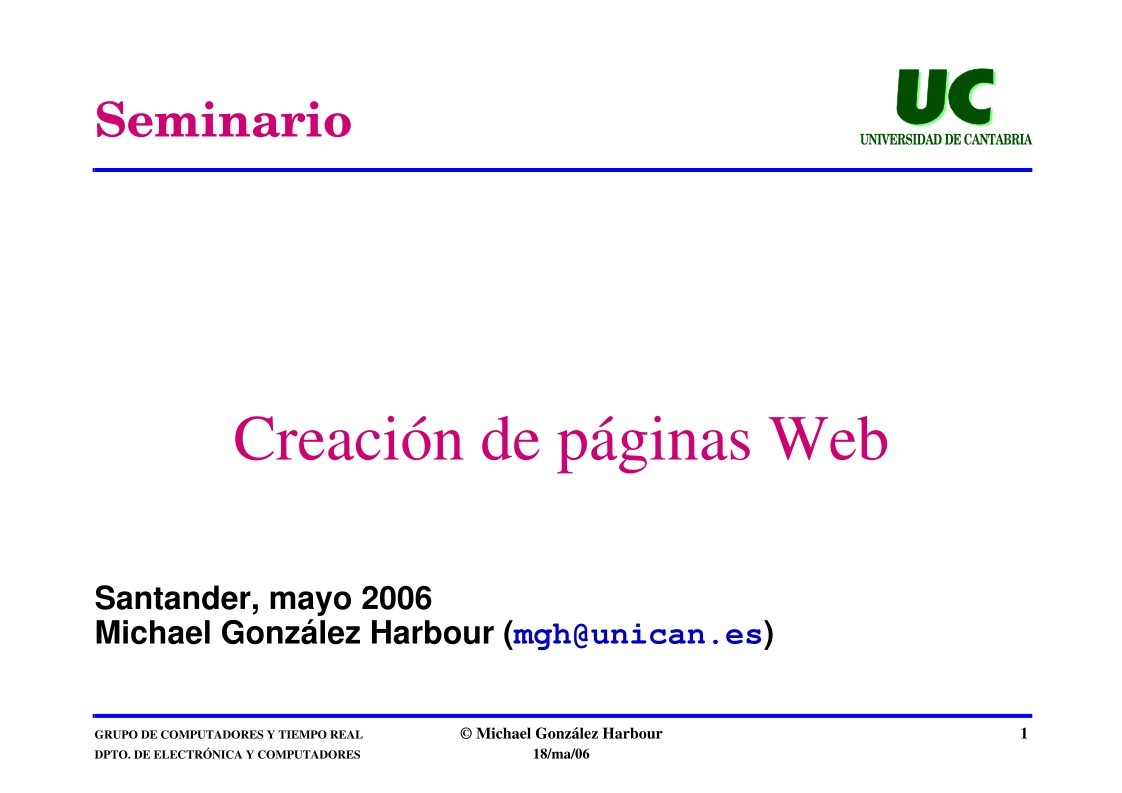 Imágen de pdf Seminario - Creación de páginas Web
