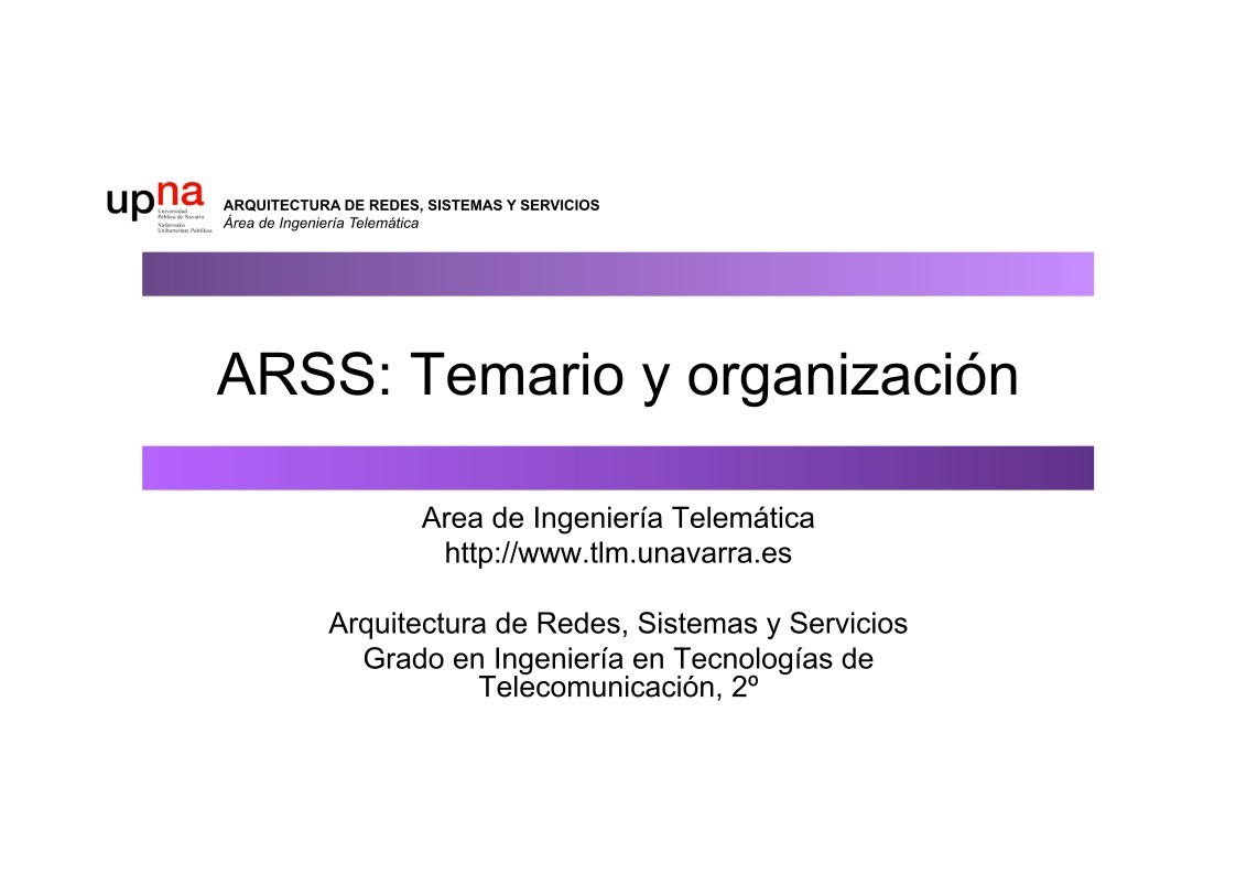 Imágen de pdf ARSS: Temario y organización