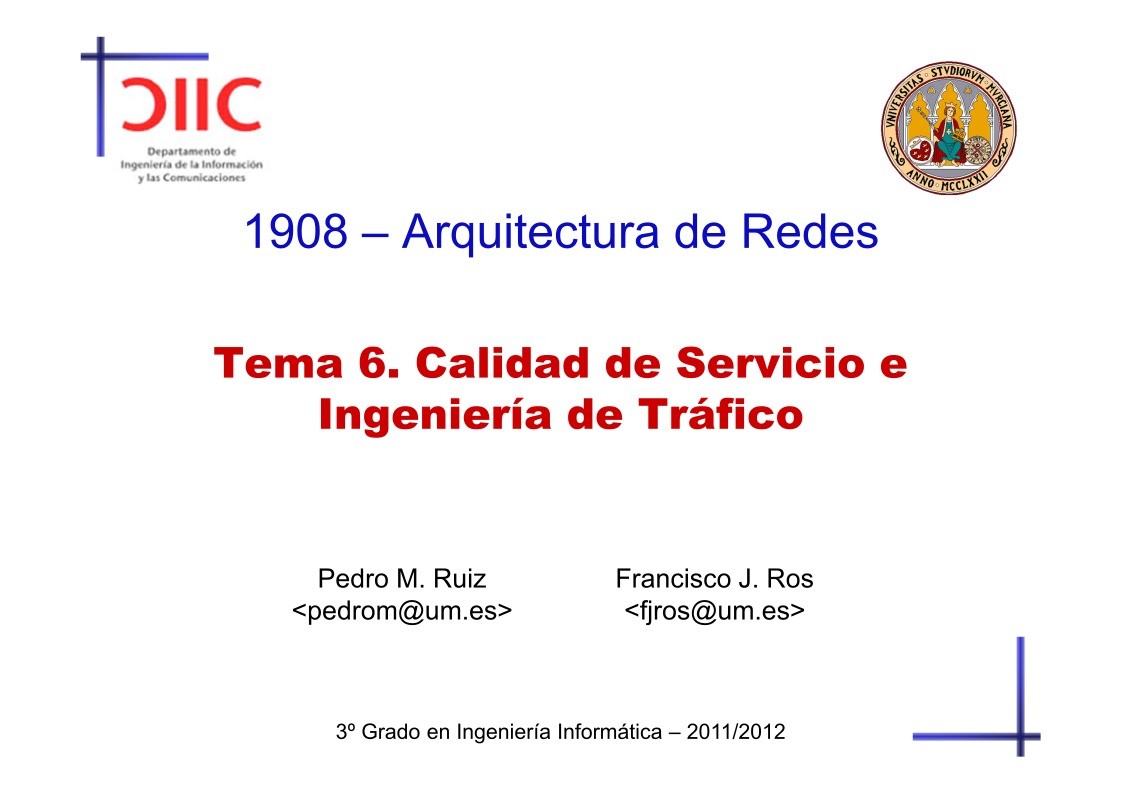 Imágen de pdf Tema 6. Calidad de Servicio e Ingeniería de Tráfico