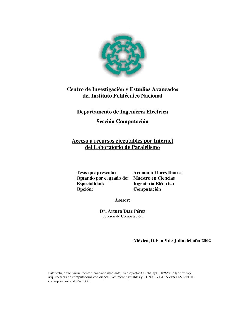 Imágen de pdf Acceso a recursos ejecutables por Internet del Laboratorio de Paralelismo