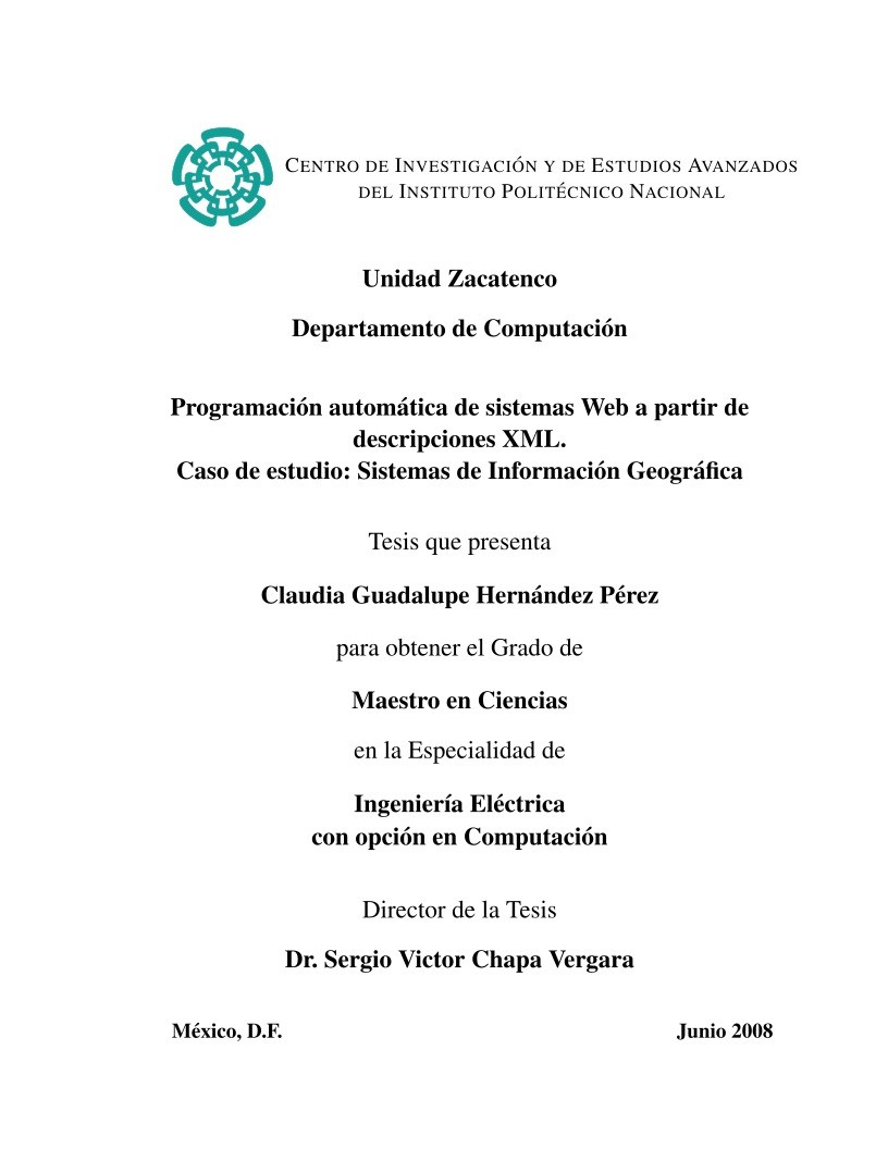 Imágen de pdf Programación automática de sistemas Web a partir de descripciones XML