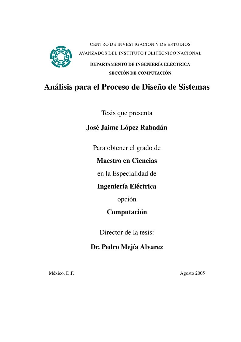 Imágen de pdf Análisis para el Proceso de Diseño de Sistemas