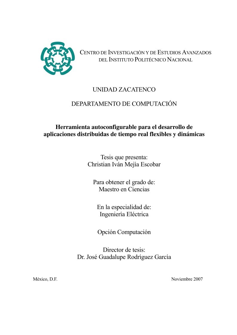 Imágen de pdf Herramienta autoconfigurable para el desarrollo de aplicaciones distribuidas de tiempo real flexibles y dinámicas