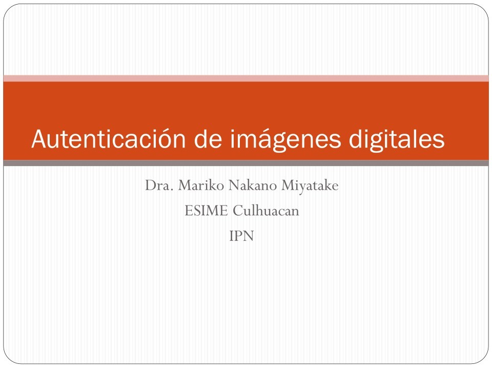 Imágen de pdf Autenticación de imágenes digitales