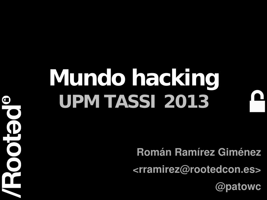 Imágen de pdf Mundo hacking UPM TASSI 2013