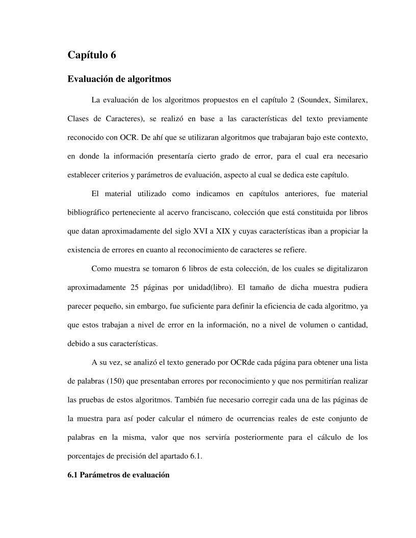 Imágen de pdf Capítulo 6 Evaluación de algoritmos