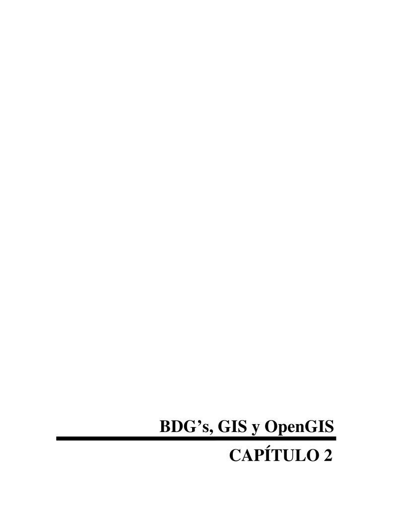Imágen de pdf BDG’s, GIS y OpenGIS CAPÍTULO 2
