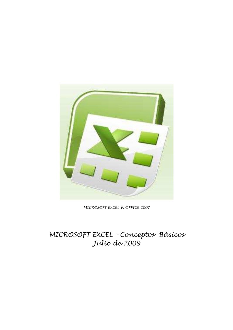 Imágen de pdf MICROSOFT EXCEL 2007 - Conceptos básicos