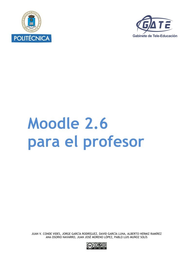 Imágen de pdf manual moodle 2.6 para el profesor