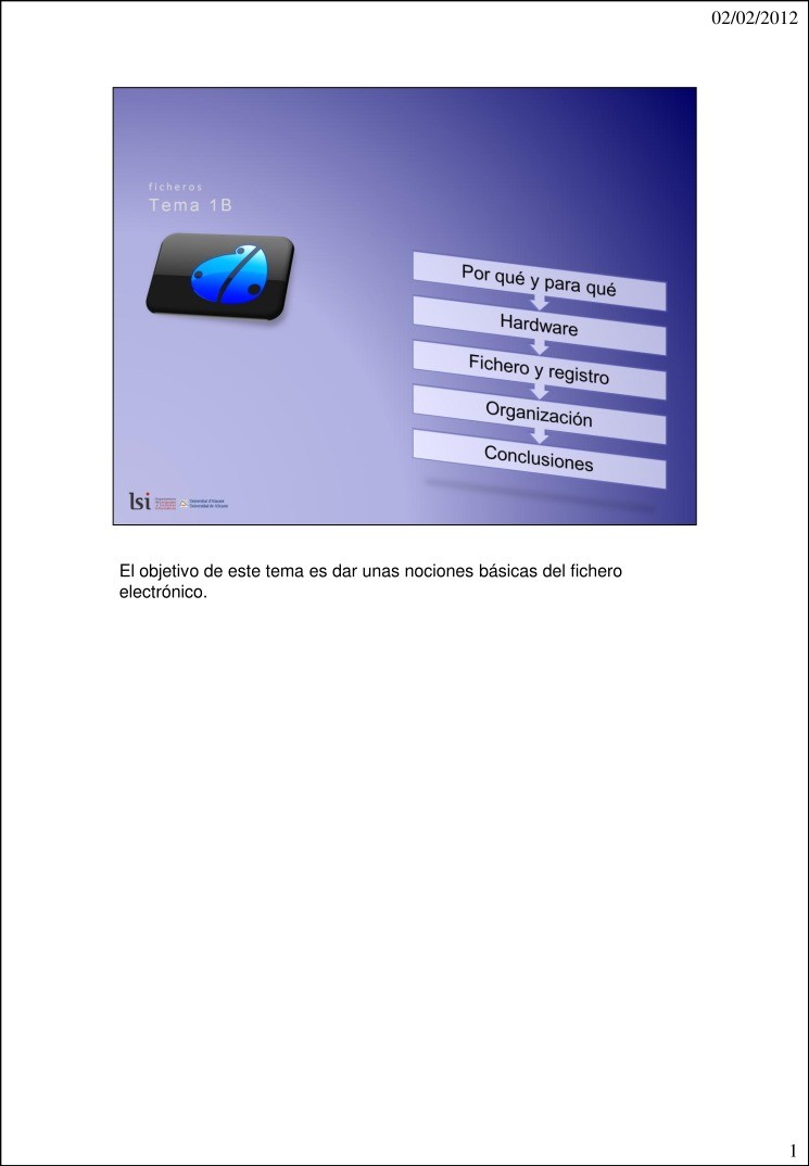 Imágen de pdf Tema 1B - Ficheros