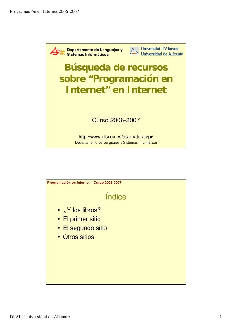 Imágen de pdf Búsqueda de recursos sobre “Programación en Internet” en Internet