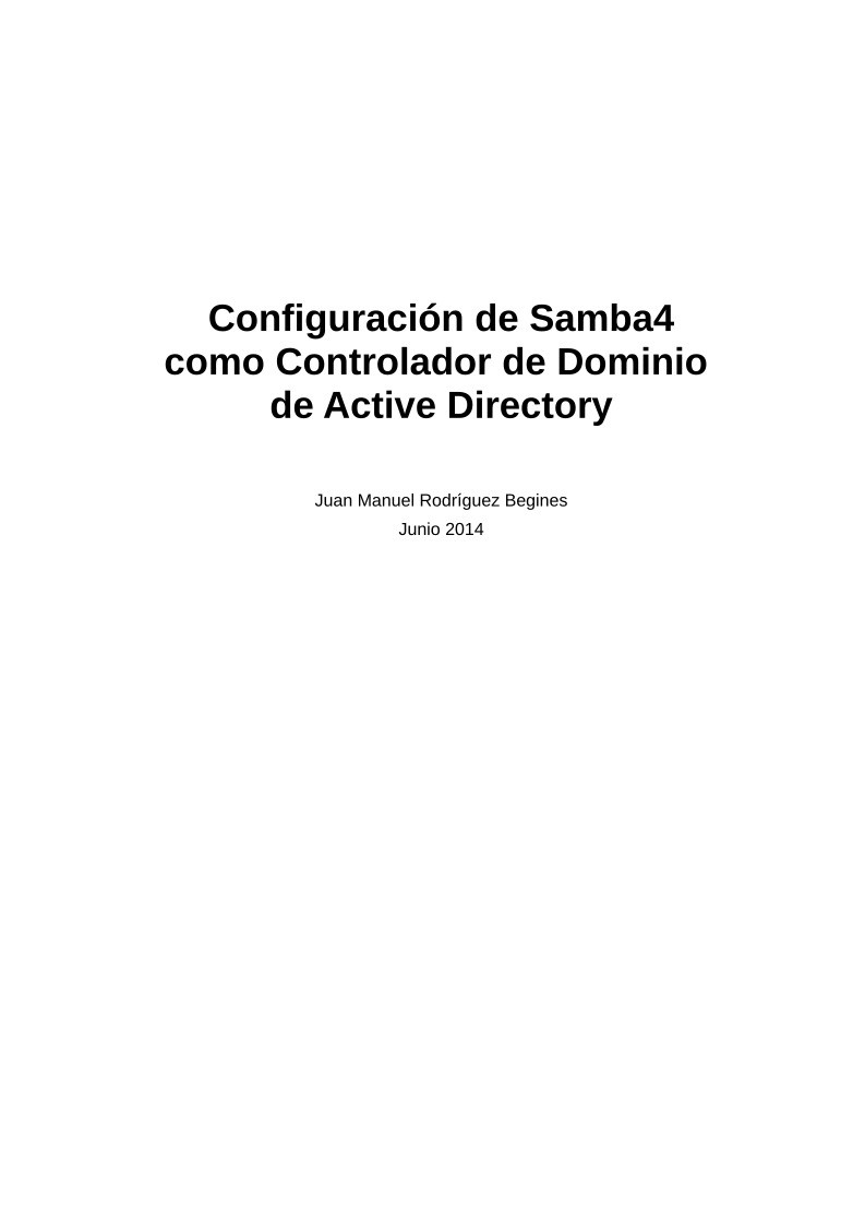 Imágen de pdf Configuración de Samba4 como Controlador de Dominio de Active Directory