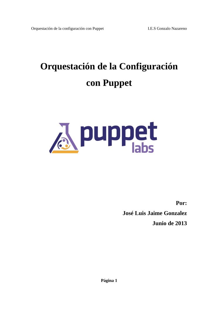 Imágen de pdf Orquestación de la configuración con Puppet