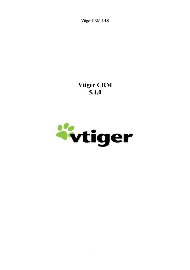 Imágen de pdf Vtiger CRM 5.4.0