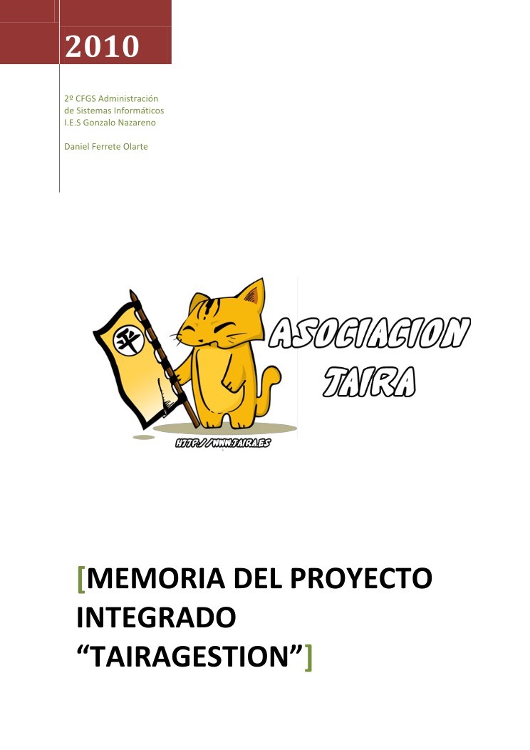 Imágen de pdf Memoria del proyecto integrado “TairaGestion”