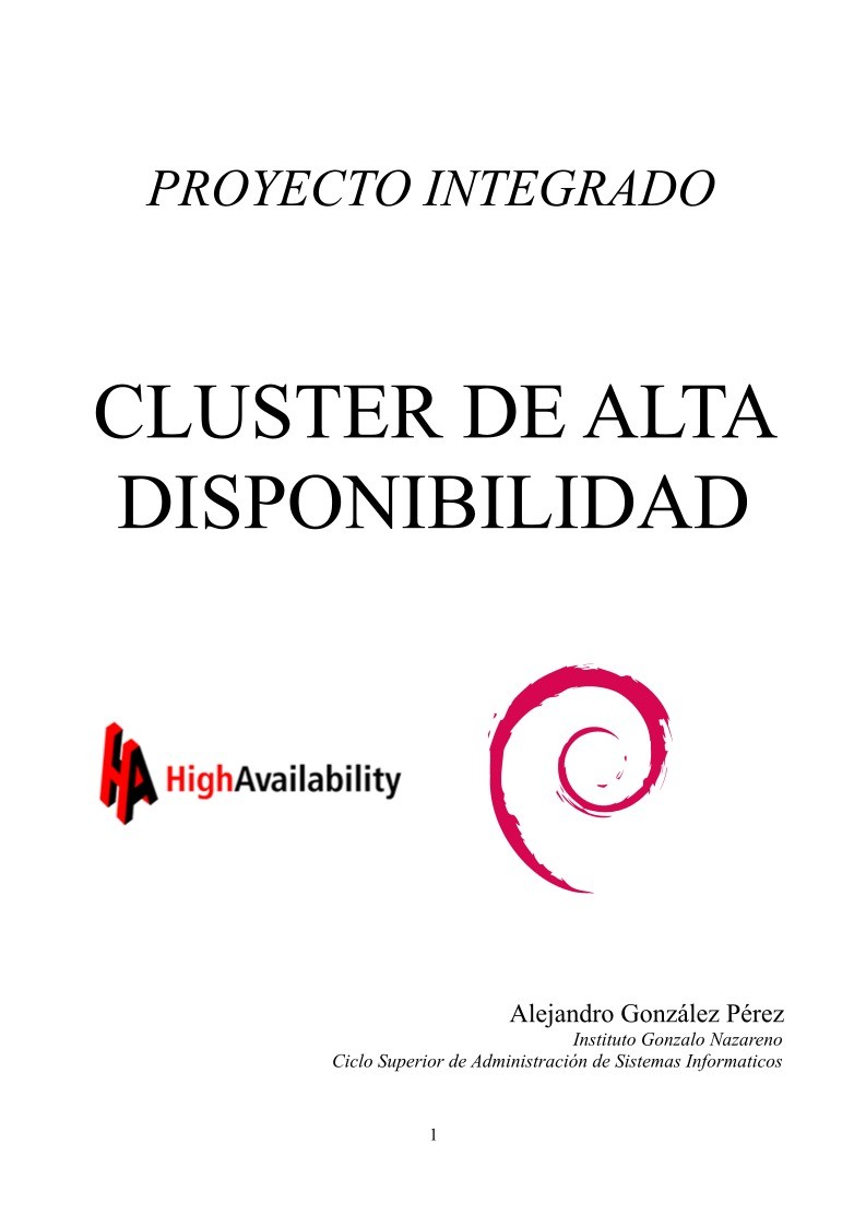 Imágen de pdf PROYECTO INTEGRADO - CLUSTER DE ALTA DISPONIBILIDAD