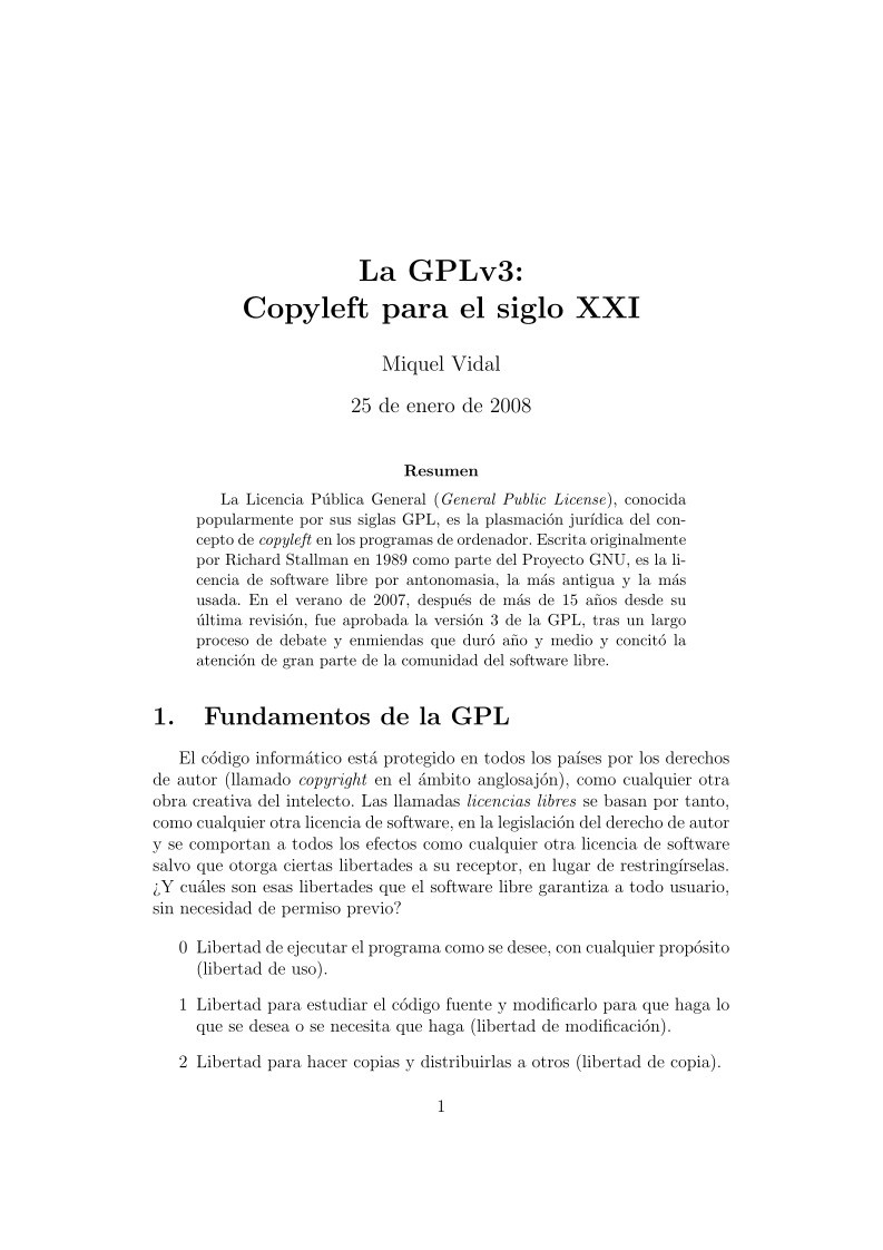 Imágen de pdf La GPLv3: Copyleft para el siglo XXI