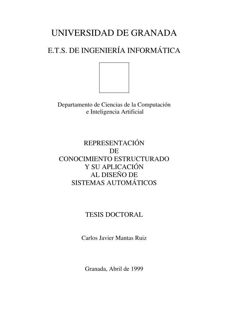 Imágen de pdf REPRESENTACIÓN DE CONOCIMIENTO ESTRUCTURADO Y SU APLICACIÓN AL DISEÑO DE SISTEMAS AUTOMÁTICOS