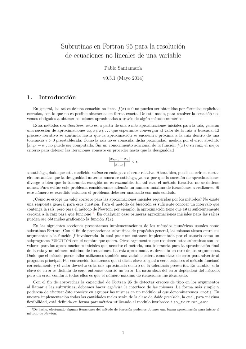 Imágen de pdf Subrutinas en Fortran 95 para la resolución de ecuaciones no lineales de una variable
