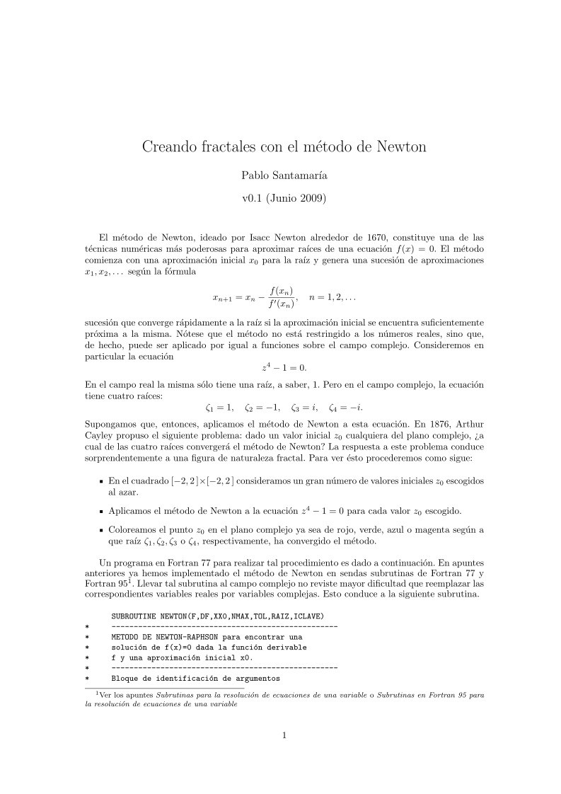 Imágen de pdf Creando fractales con el método de Newton
