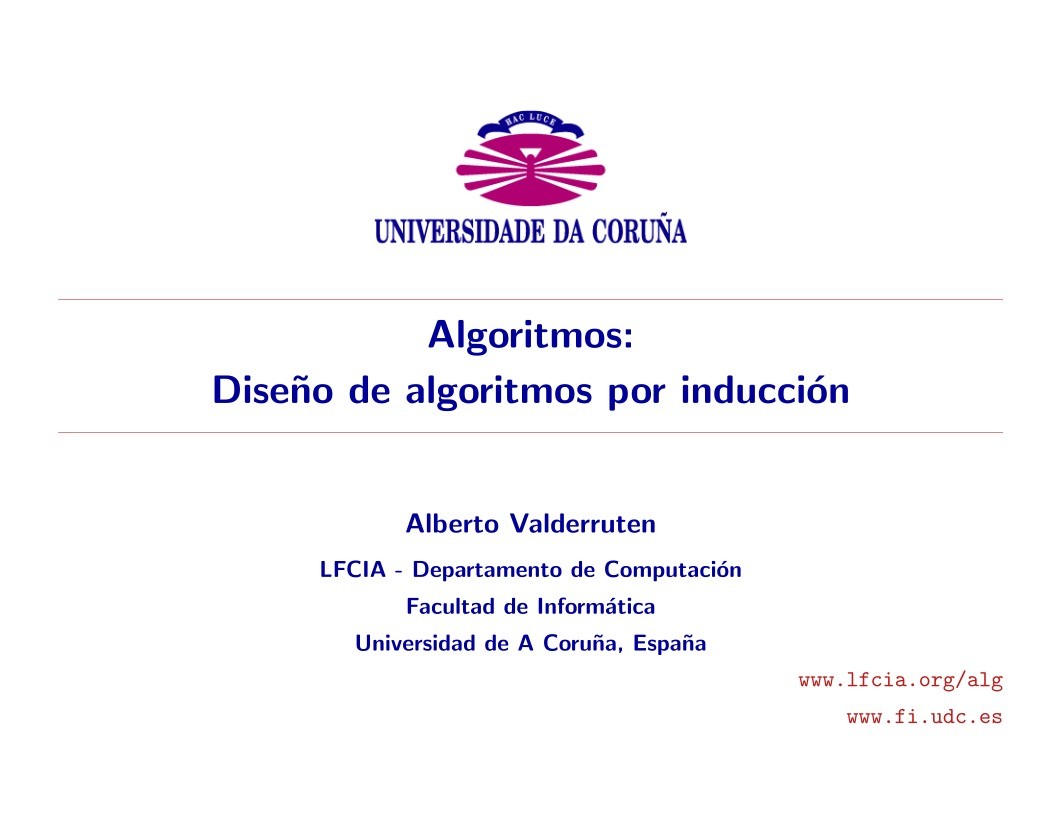 Imágen de pdf Algoritmos: Diseño de algoritmos por inducción