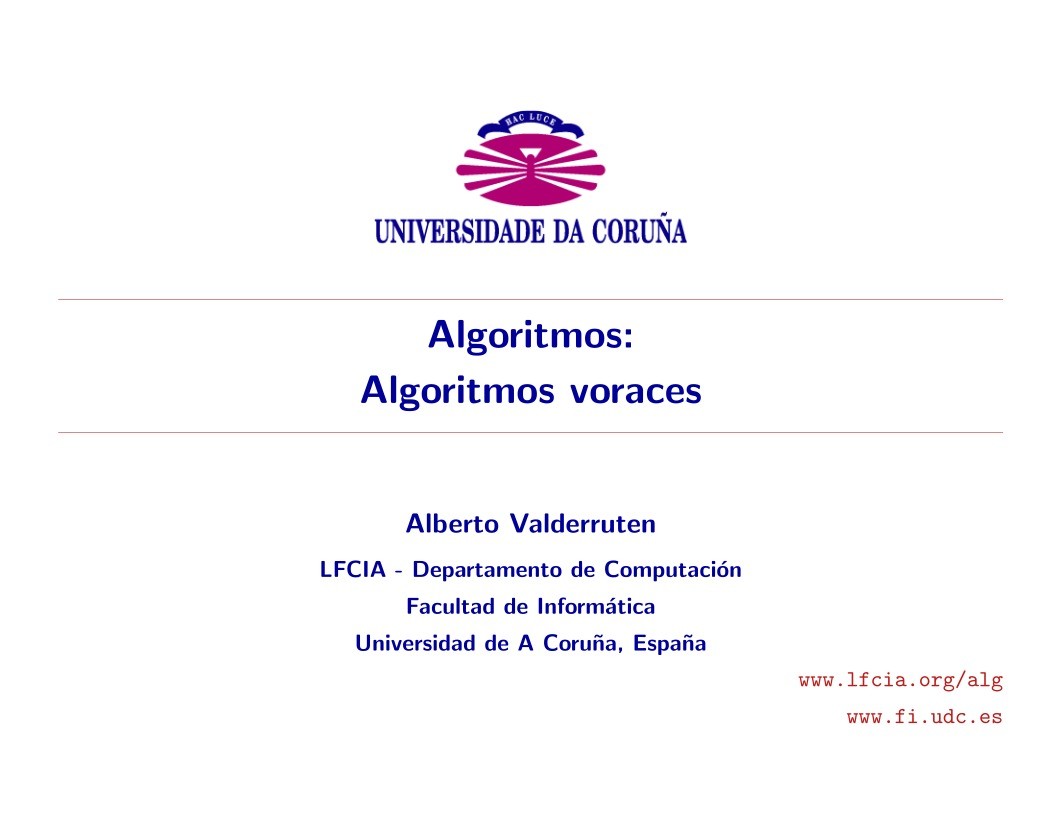 Imágen de pdf Algoritmos: Algoritmos voraces