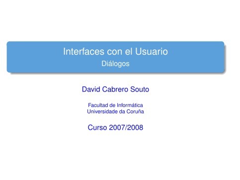 Imágen de pdf Interfaces con el Usuario - Diálogos