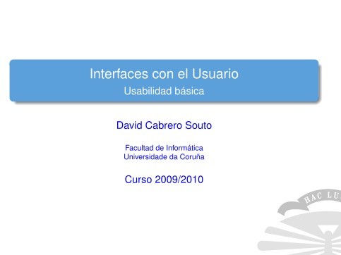 Imágen de pdf Interfaces con el Usuario - Usabilidad básica