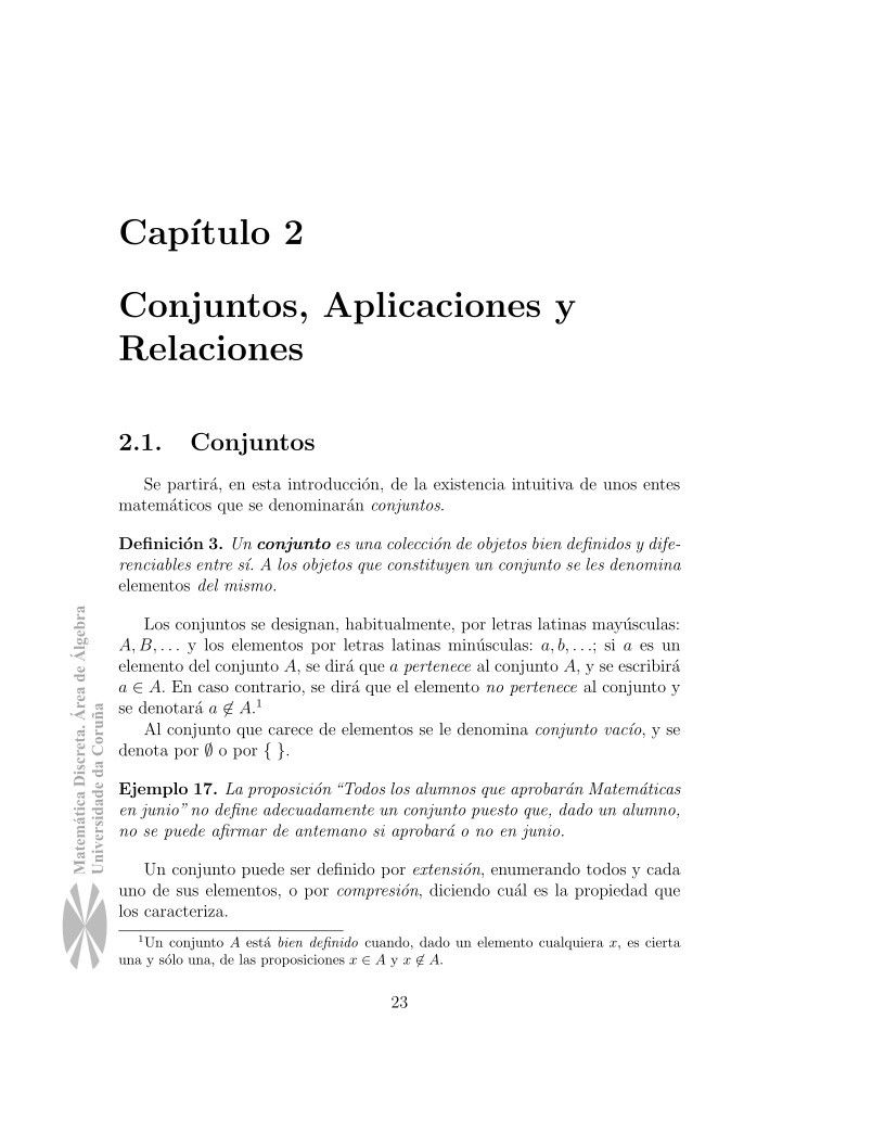 Imágen de pdf Capítulo 2 - Conjuntos, Aplicaciones y Relaciones