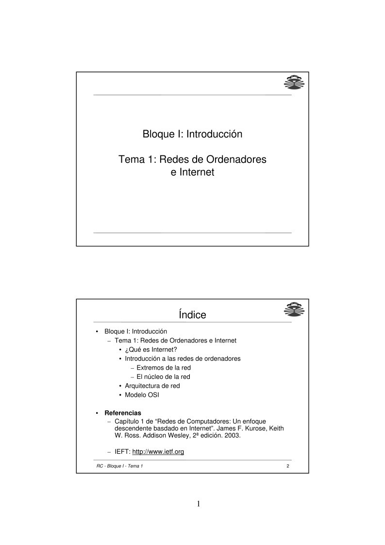 Imágen de pdf Tema 1 - Redes de Ordenadores e Internet
