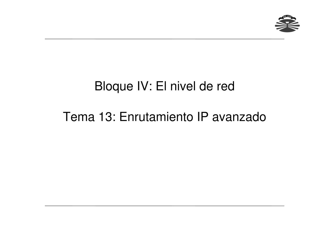 Imágen de pdf Tema 13 - Enrutamiento IP avanzado